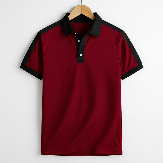 Poloshirt mit Kontrastdetails und Knopfleiste