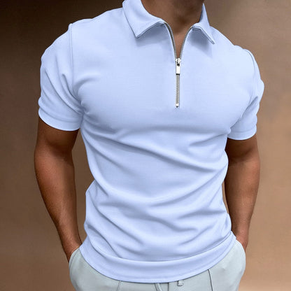 Poloshirt mit Reißverschluss und Kragen