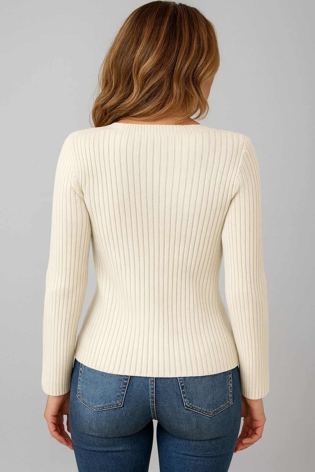 Eleganter Damenpullover mit Raffungen – Figurbetont & Feminin
