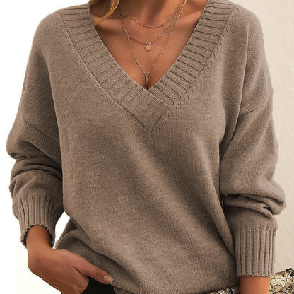 Stilvoller Pullover für Damen mit V-Ausschnitt