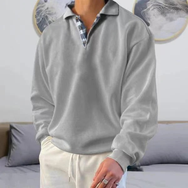 Herren Pullover mit Polokragen - Langarm