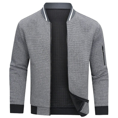 Herren-Strickjacke mit Strukturmuster und offenem Design