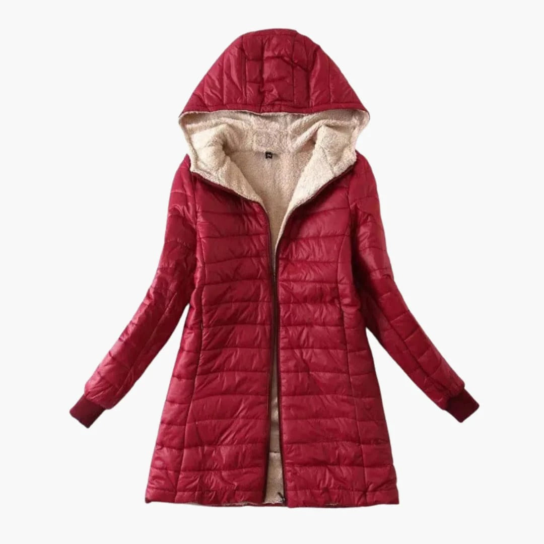 Damen-Steppjacke mit Kapuze und warmer Innenfütterung