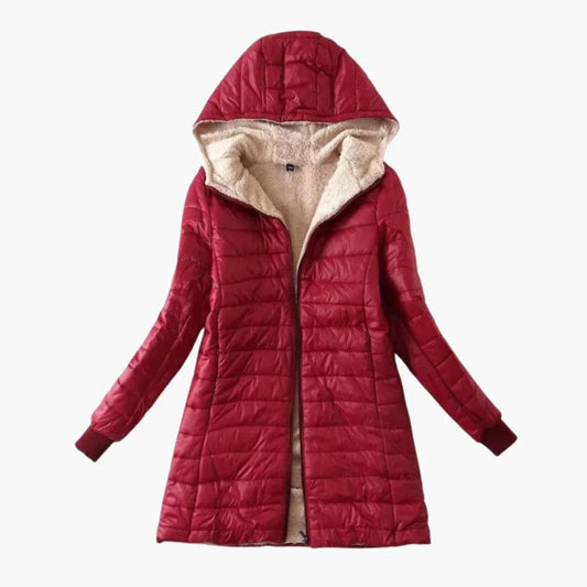 Damen-Steppjacke mit Kapuze und warmer Innenfütterung