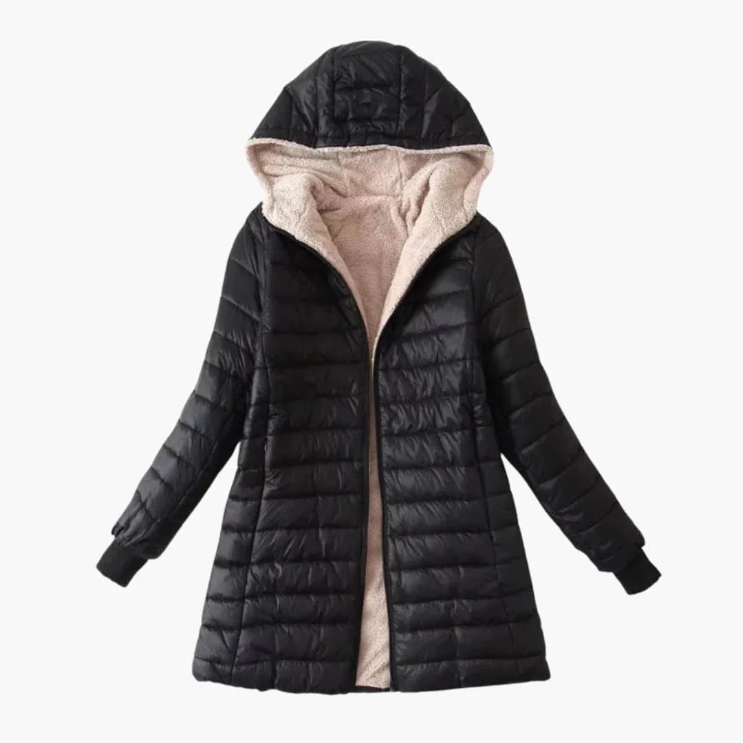 Damen-Steppjacke mit Kapuze und warmer Innenfütterung