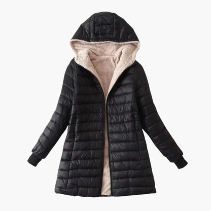 Damen-Steppjacke mit Kapuze und warmer Innenfütterung