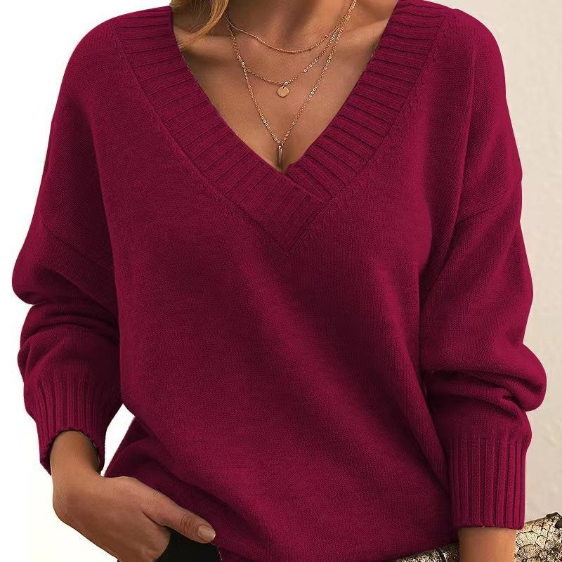 Stilvoller Pullover für Damen mit V-Ausschnitt