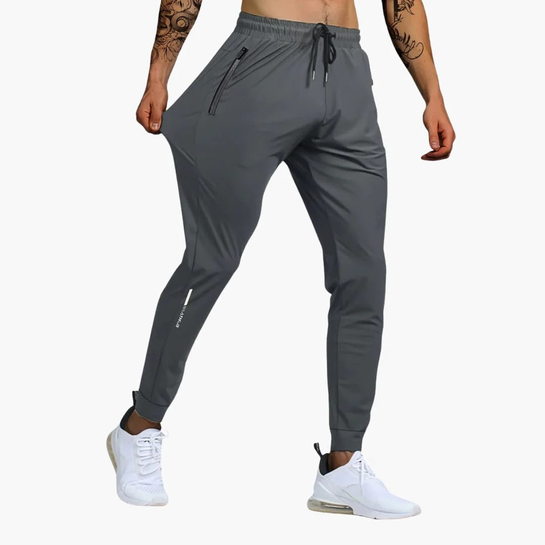 Herren-Freizeithose mit schmalem Bein und Reißverschlusstaschen
