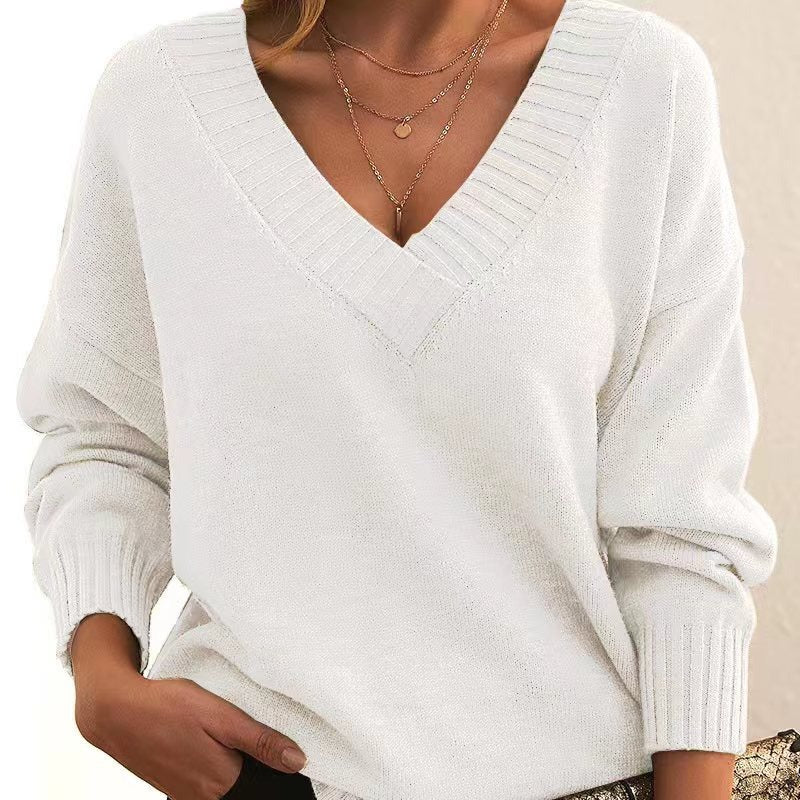 Stilvoller Pullover für Damen mit V-Ausschnitt