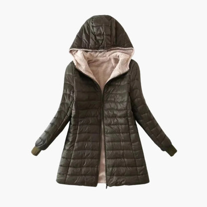 Damen-Steppjacke mit Kapuze und warmer Innenfütterung