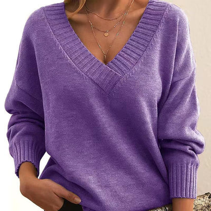 Stilvoller Pullover für Damen mit V-Ausschnitt