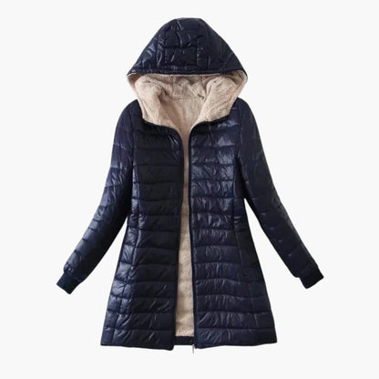 Damen-Steppjacke mit Kapuze und warmer Innenfütterung