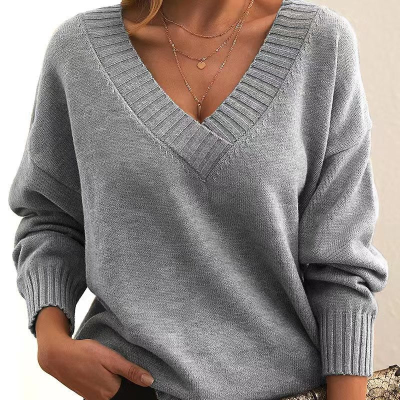 Stilvoller Pullover für Damen mit V-Ausschnitt