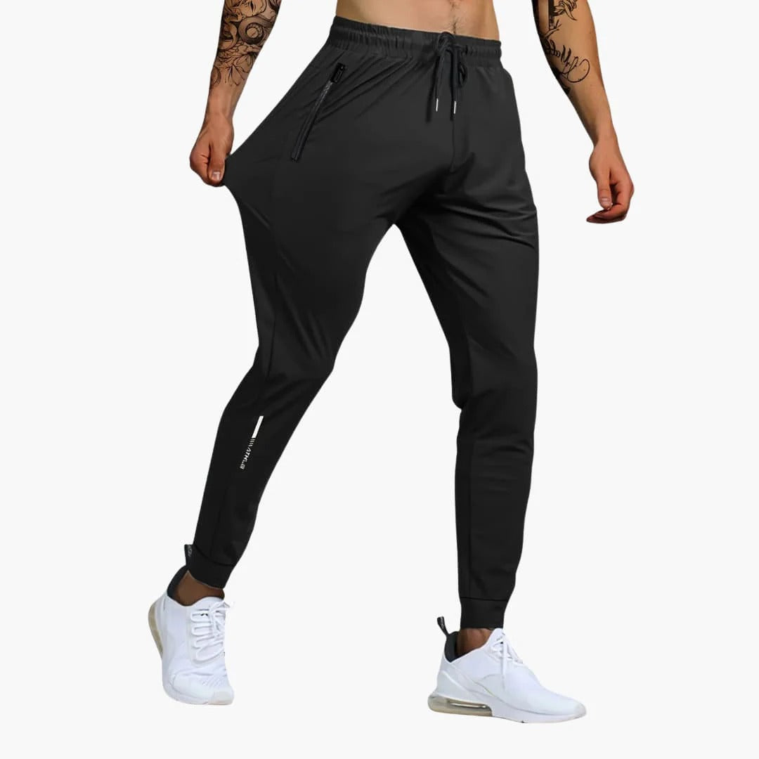 Herren-Freizeithose mit schmalem Bein und Reißverschlusstaschen