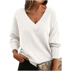 Stilvoller Pullover für Damen mit V-Ausschnitt