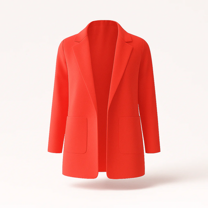 Damen-Blazer mit Reverskragen und geradem Schnitt