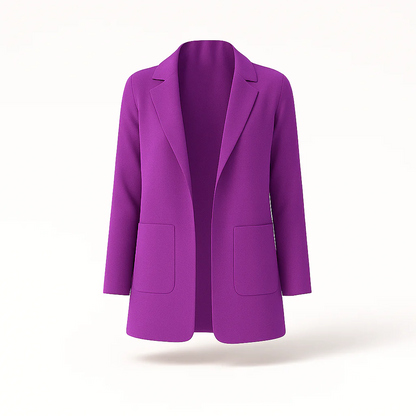 Damen-Blazer mit Reverskragen und geradem Schnitt