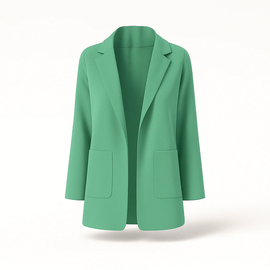 Damen-Blazer mit Reverskragen und geradem Schnitt