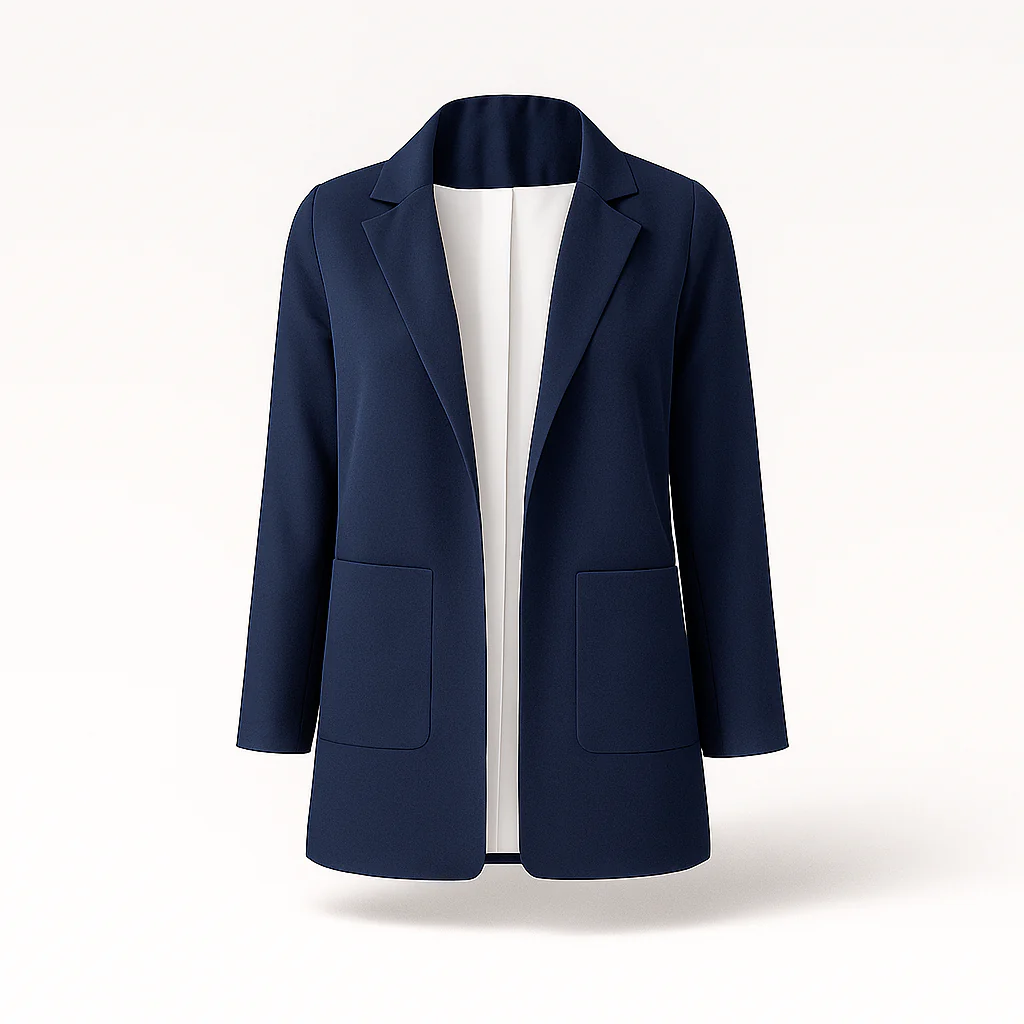 Damen-Blazer mit Reverskragen und geradem Schnitt