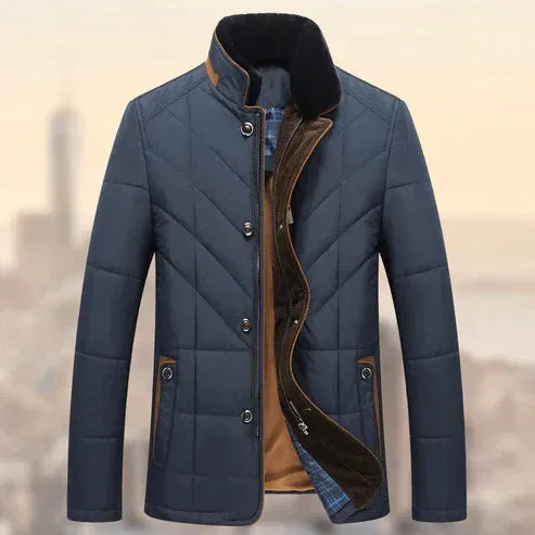 Herren Steppjacke mit hohem Kragen | Warm für den Winter