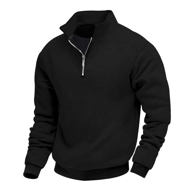 Herren Pullover mit halbem Reißverschluss