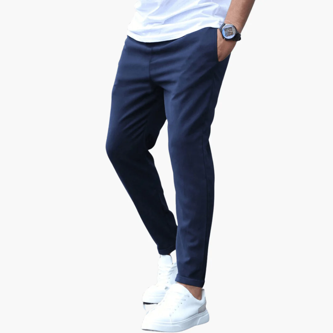 Herren-Hose mit schmalem Bein und elastischem Bund