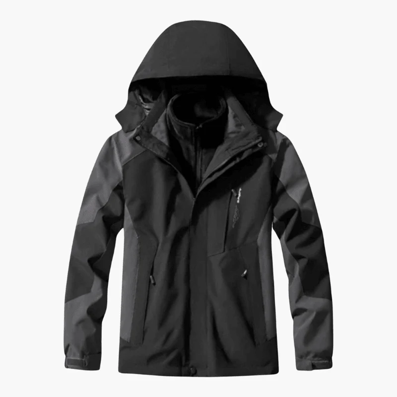 Wasserabweisende Damenjacke mit abnehmbarer Kapuze