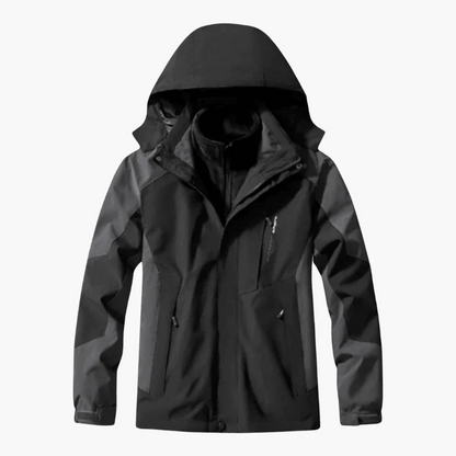 Wasserabweisende Damenjacke mit abnehmbarer Kapuze