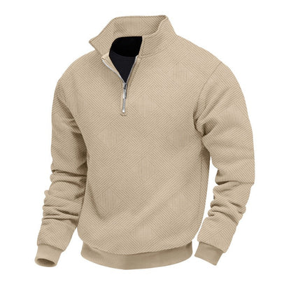 Herren Pullover mit halbem Reißverschluss