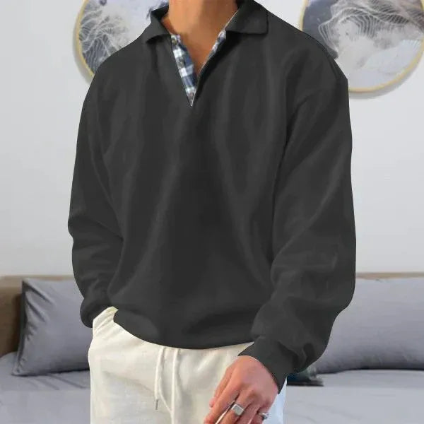 Herren Pullover mit Polokragen - Langarm