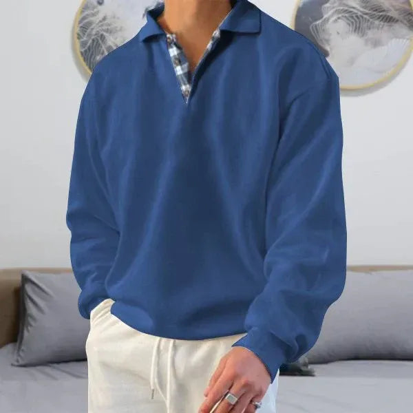 Herren Pullover mit Polokragen - Langarm
