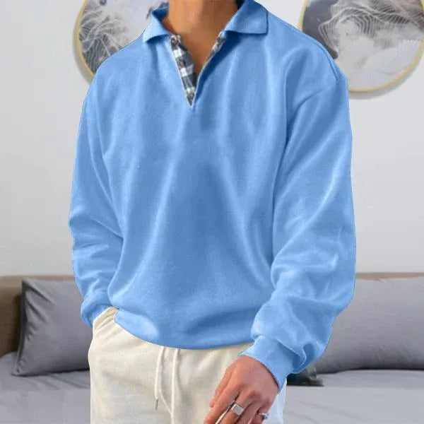 Herren Pullover mit Polokragen - Langarm