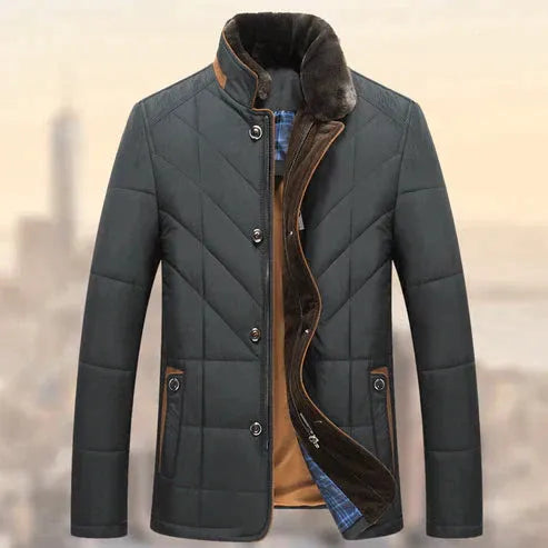 Herren Steppjacke mit hohem Kragen | Warm für den Winter