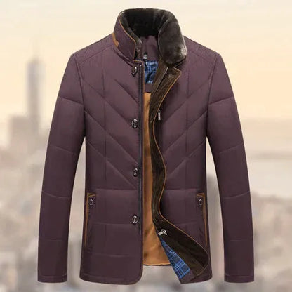 Herren Steppjacke mit hohem Kragen | Warm für den Winter