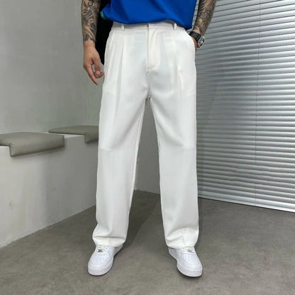 Herrenhose mit geradem Schnitt und klassischer Bügelfalte