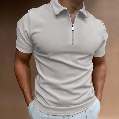 Poloshirt mit Reißverschluss und Kragen