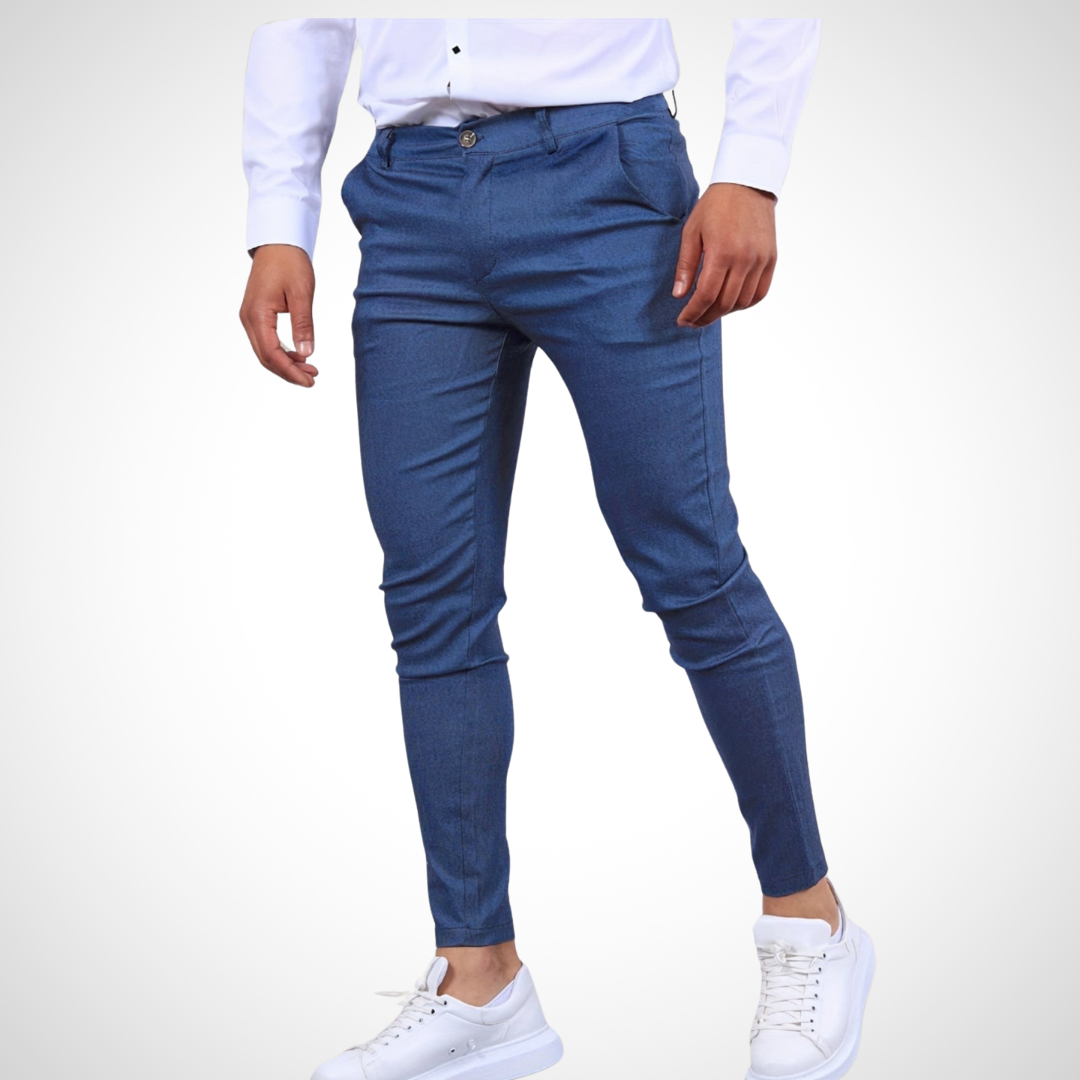 Schmal geschnittene Herren-Hose mit Taschen