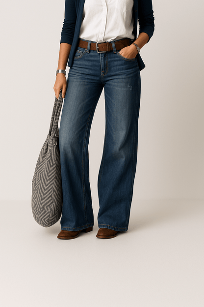Damen Jeans mit weitem Bein | Hose aus Denim