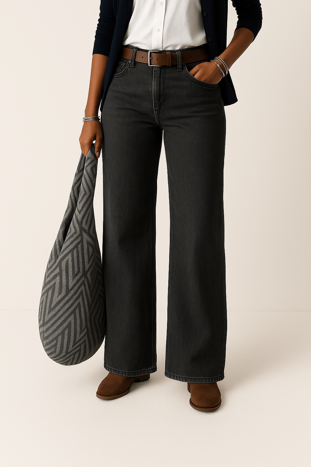 Damen Jeans mit weitem Bein | Hose aus Denim
