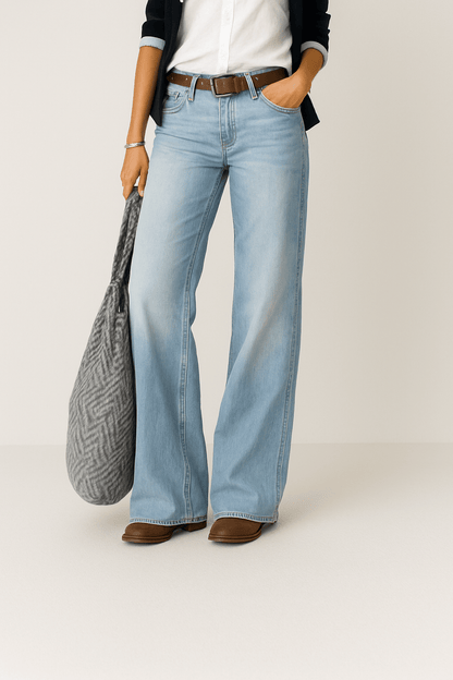 Damen Jeans mit weitem Bein | Hose aus Denim