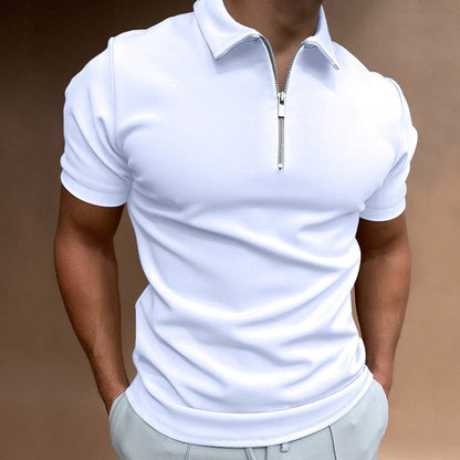Poloshirt mit Reißverschluss und Kragen