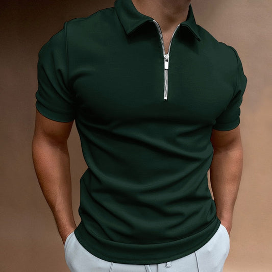 Poloshirt mit Reißverschluss und Kragen