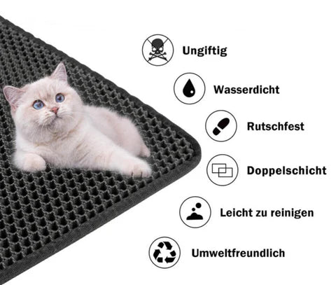 Katzentoilette-Matte mit rutschfestem Design und einfacher Reinigung