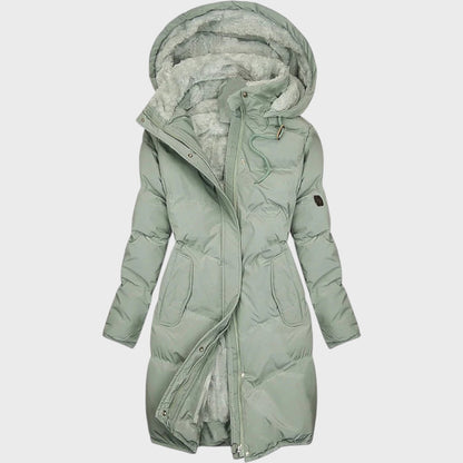Lange Damen Parka-Winterjacke Mantel | Warm