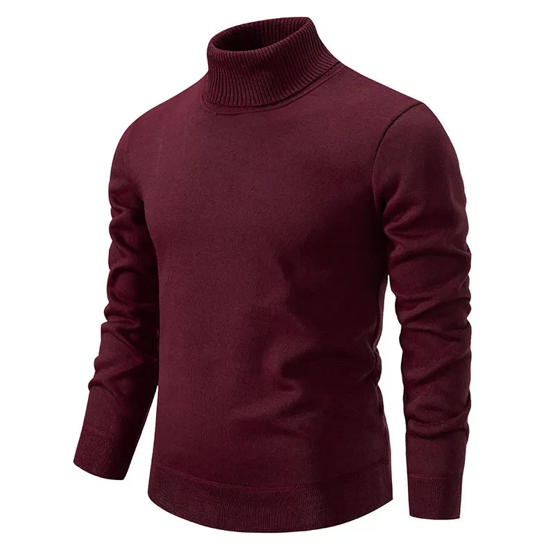 Herren Feinstrick-Rollkragenpullover | Warm